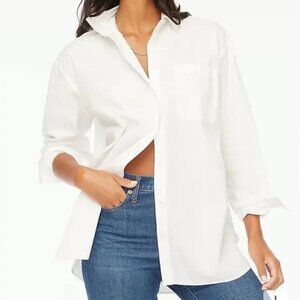 J. Crew Relaxed Button-up Shirt White Size S NWT